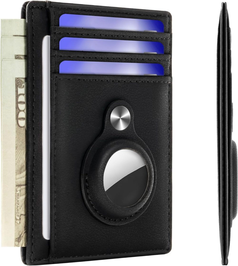 Slim Minimalist Front Pocket  Wallet,  Blocking Card Holder Wallet with Airtag Holder - Image 2