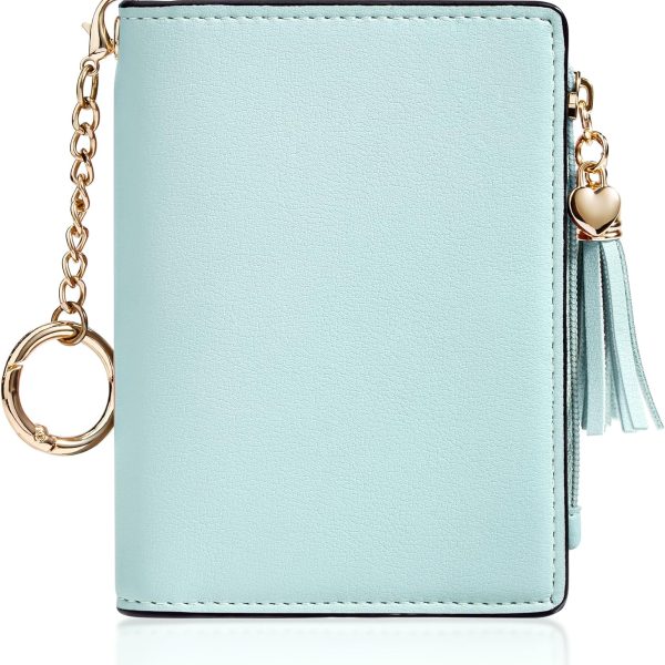 Small Wallet Women  Wallet Girls Wallet with ID Window and Zippered Coin Pocket Tassel Cute Wallet Gift for Women Teenager Girls